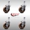 Service Caster 4 Inch SS High Temp Glass Filled Nylon Swivel 1/2 Inch Threaded Stem Caster Set SCC-SSTS20S414-GFNSHT-121315-4 - alternate 2